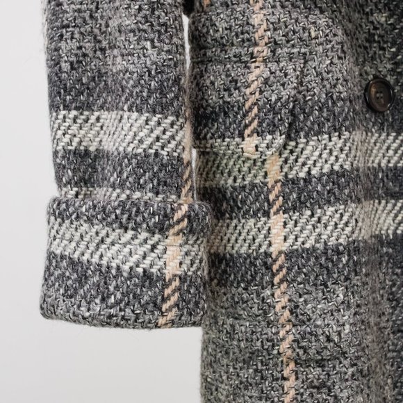 Burberry Grey House Check Wool Coat - Picture 7 of 14